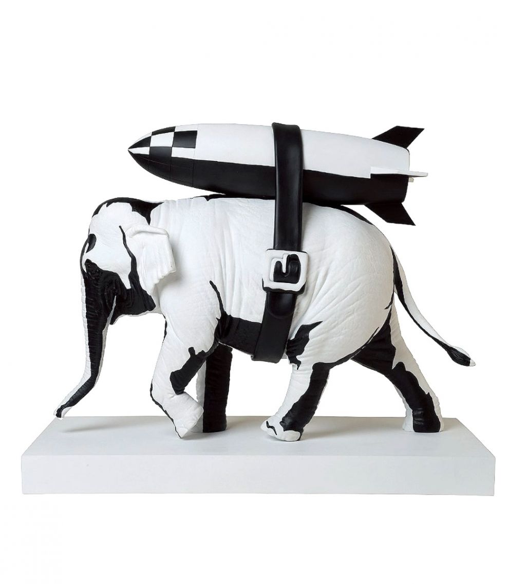 Elephant with Bomb by Banksy, œuvre exceptionnelle pour animal exceptionnel