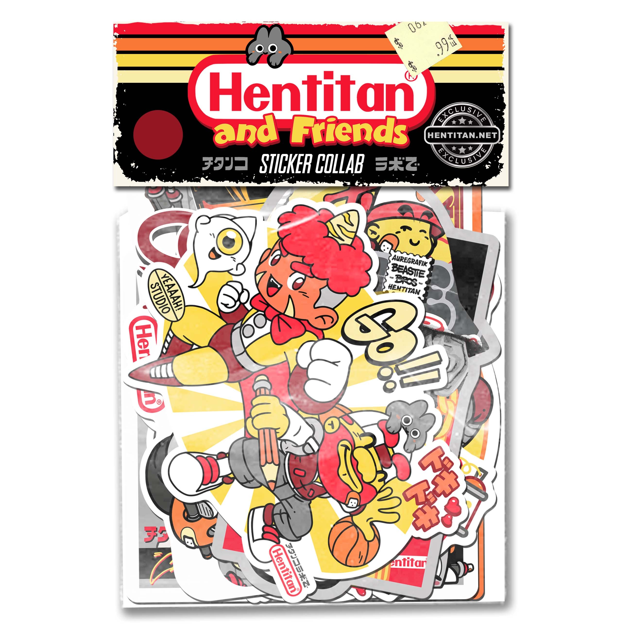 Hentan y amigos - Packle Brown Sticker Pack