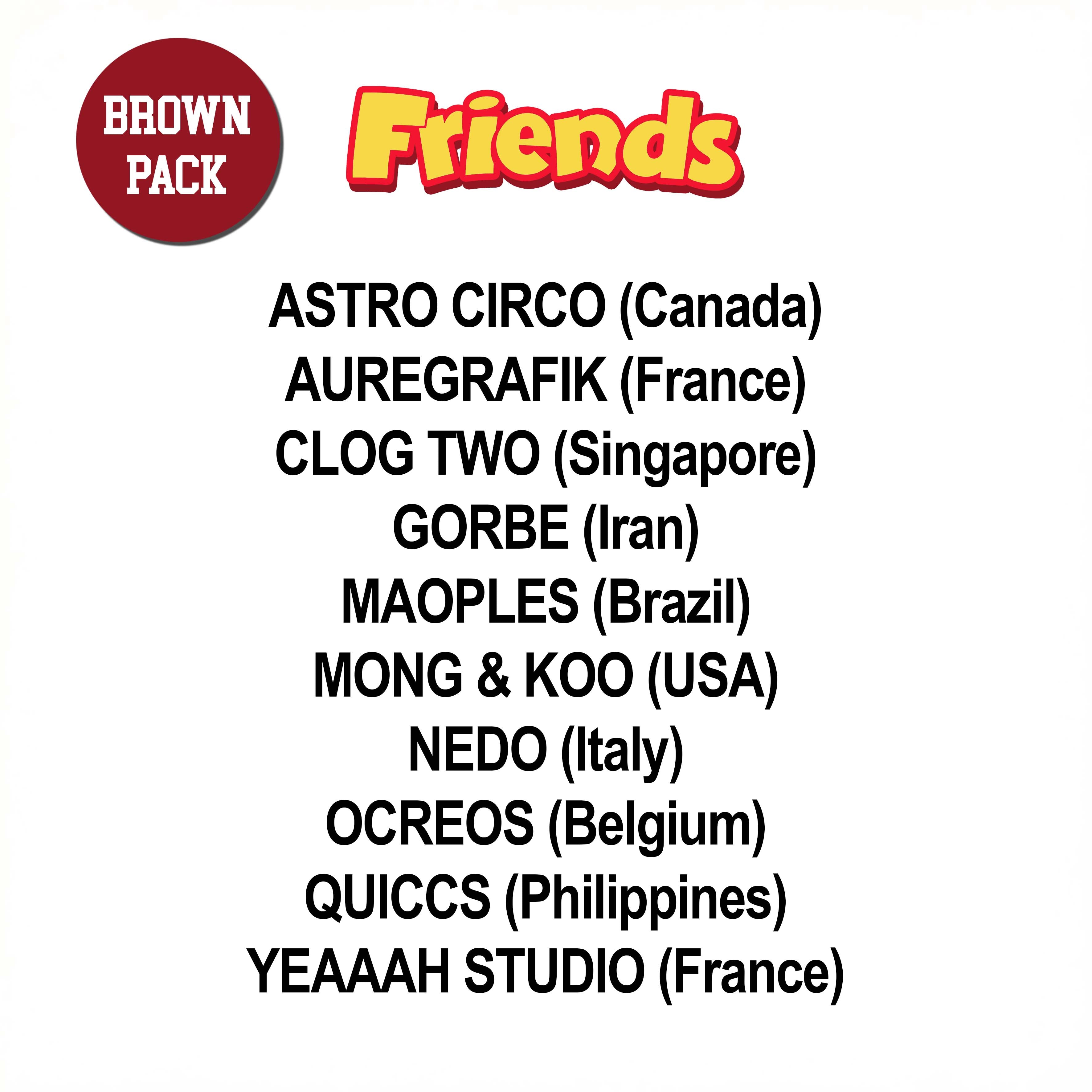 Hentitan and Friends - Brown Sticker Pack