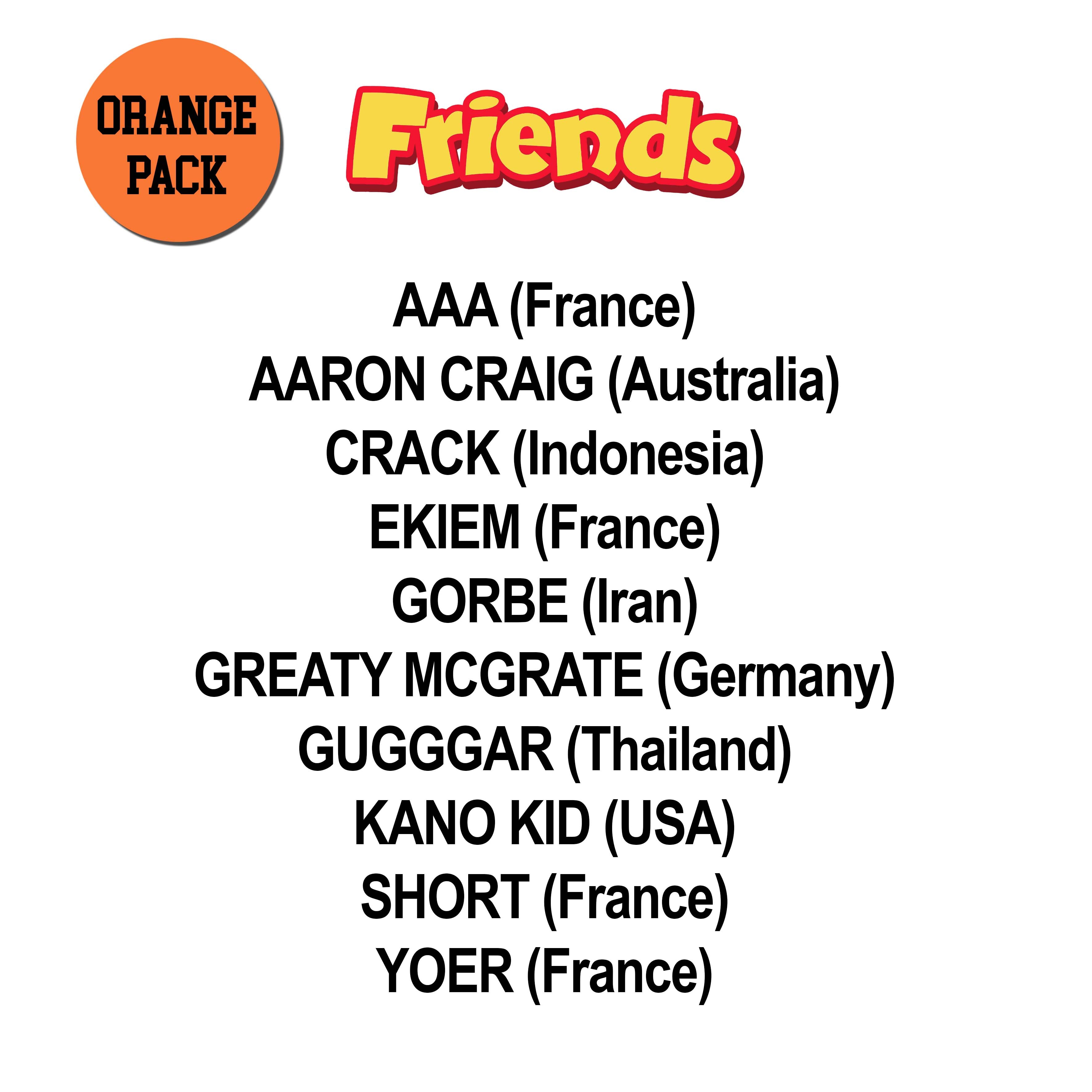 Hentitan and Friends - Orange Sticker Pack