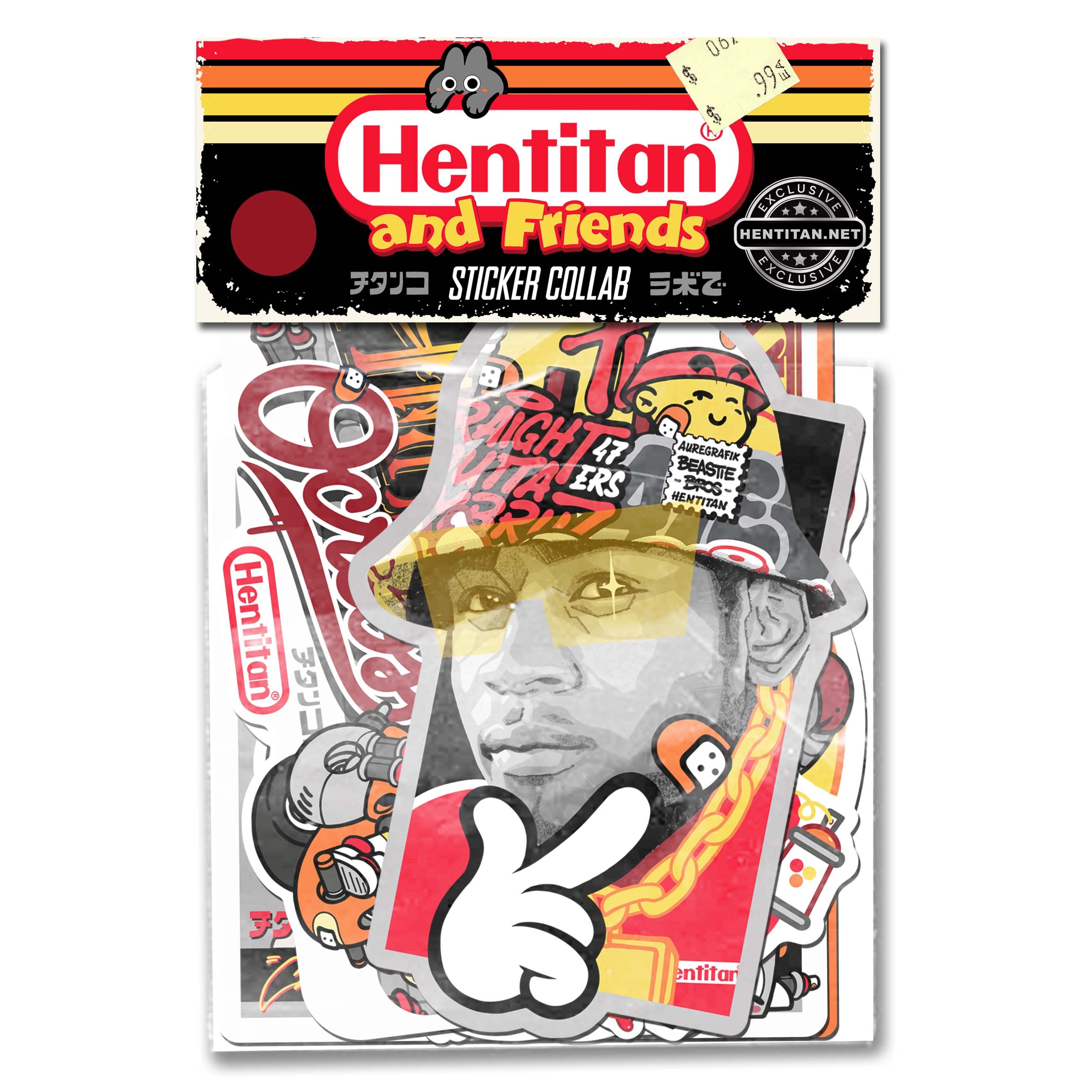 Hentitan and Friends - Brown Sticker Pack