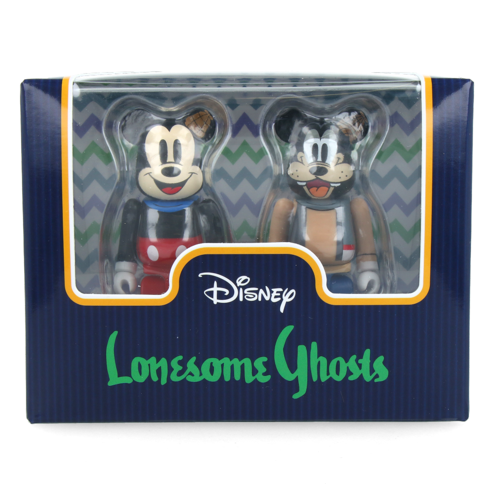 100% Bearbrick Mickey Mouse & Goofy - Lonesome Ghosts Ver. (2pcs set)