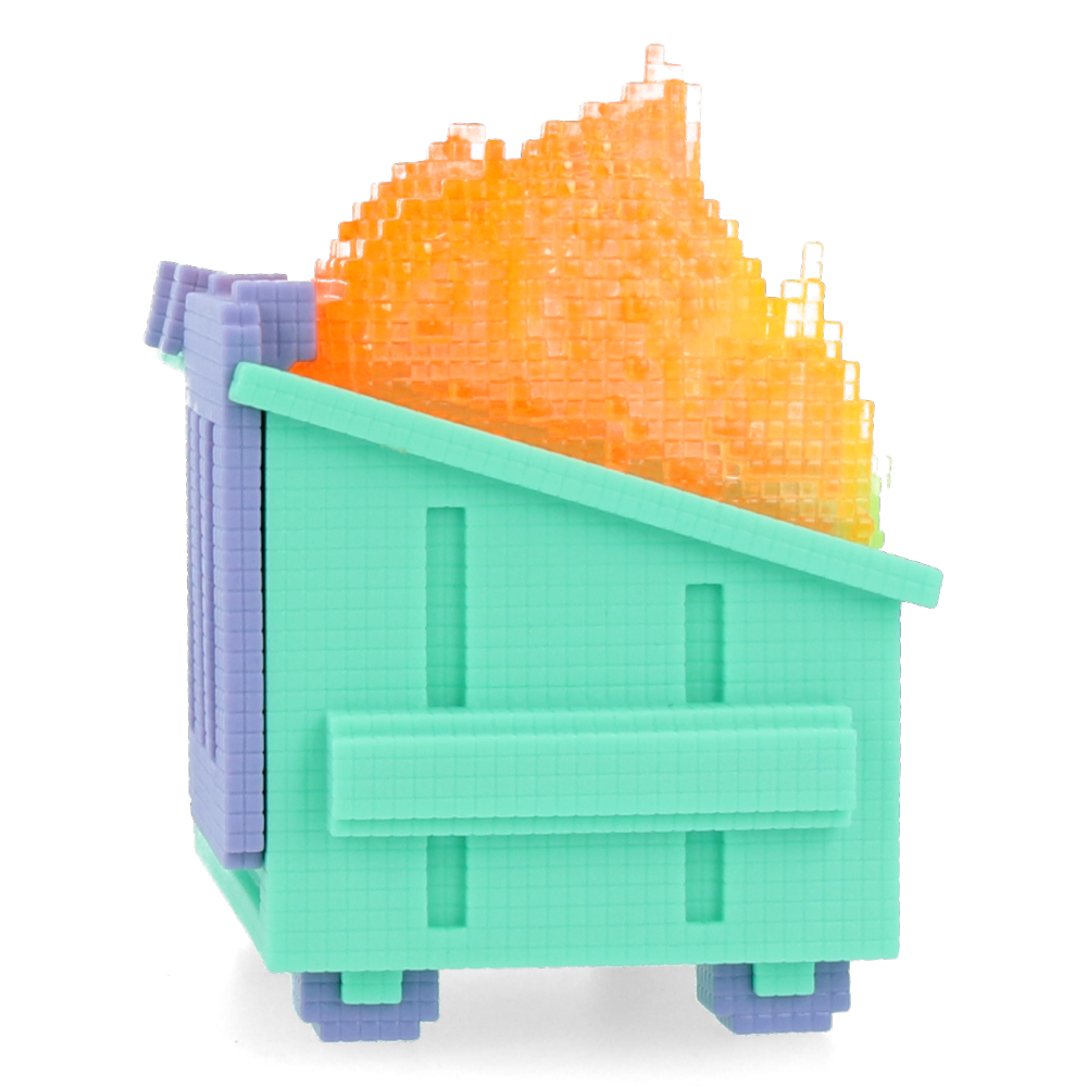 8-Bit Dumpster Fire Vinyl Figure