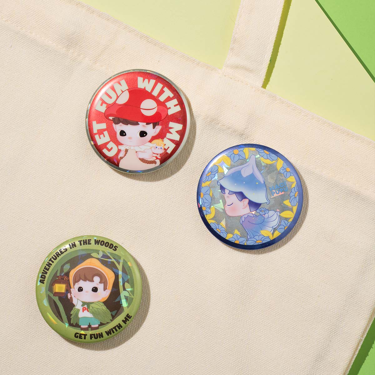 Hacipupu Adventures in the Woods series Tinplate Badge Blind Box