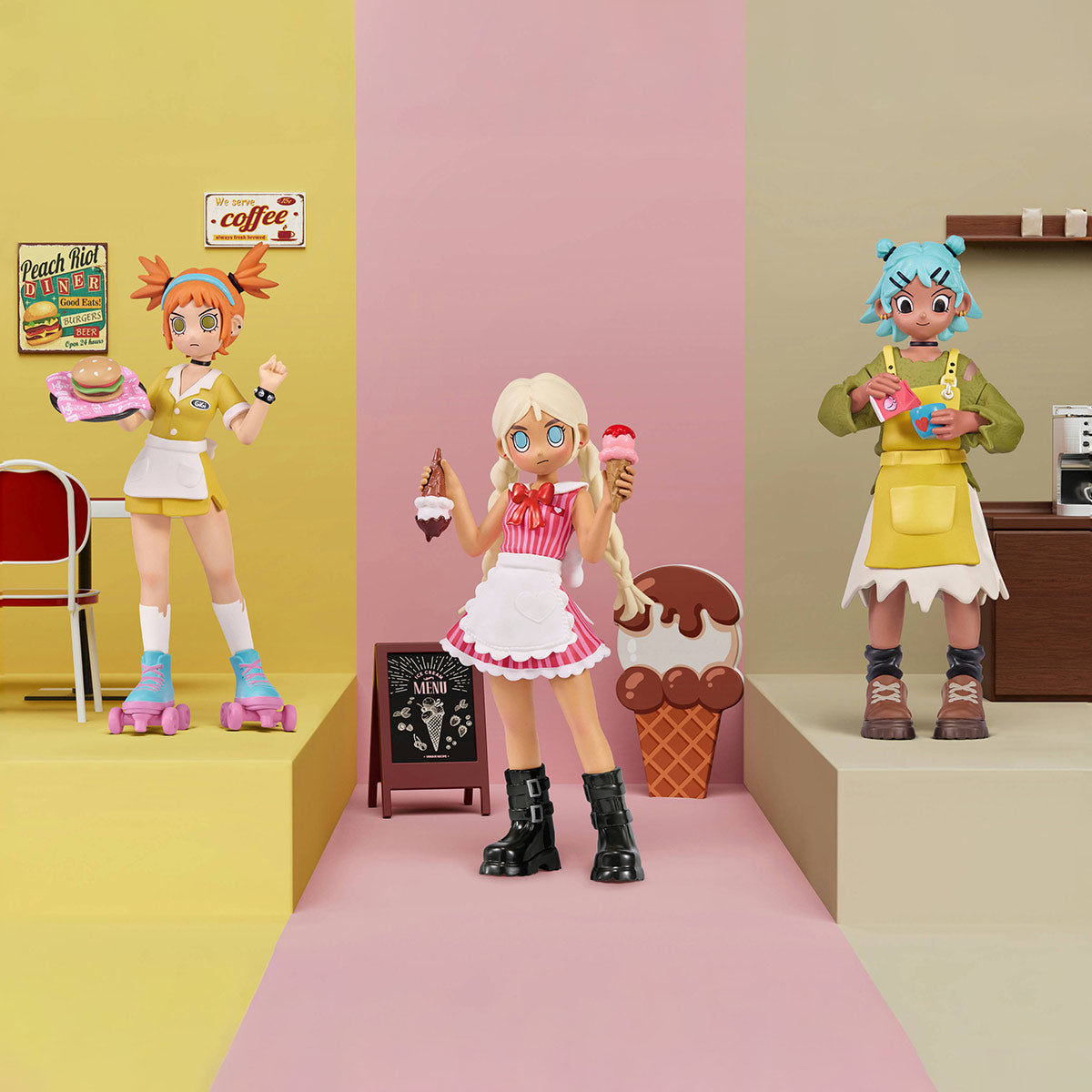 Peach Riot Rush Hour Series Figures