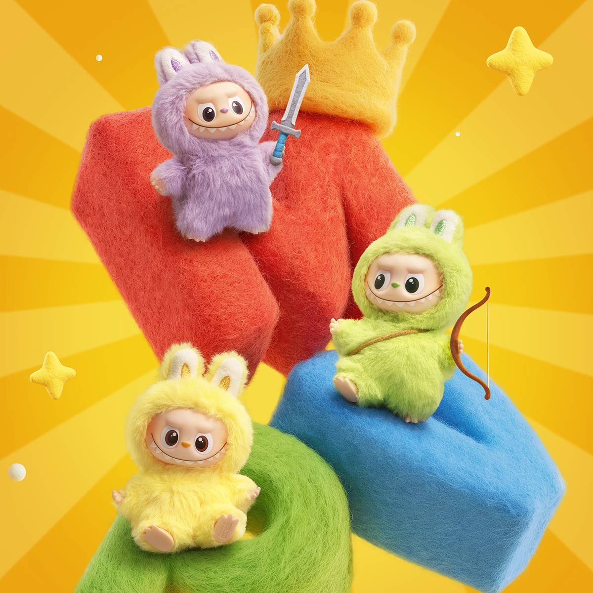 Figurine - Labubu (The Monsters) - Pin for Love Series - Plush Pendant Blind Box (N-Z) - Popmart