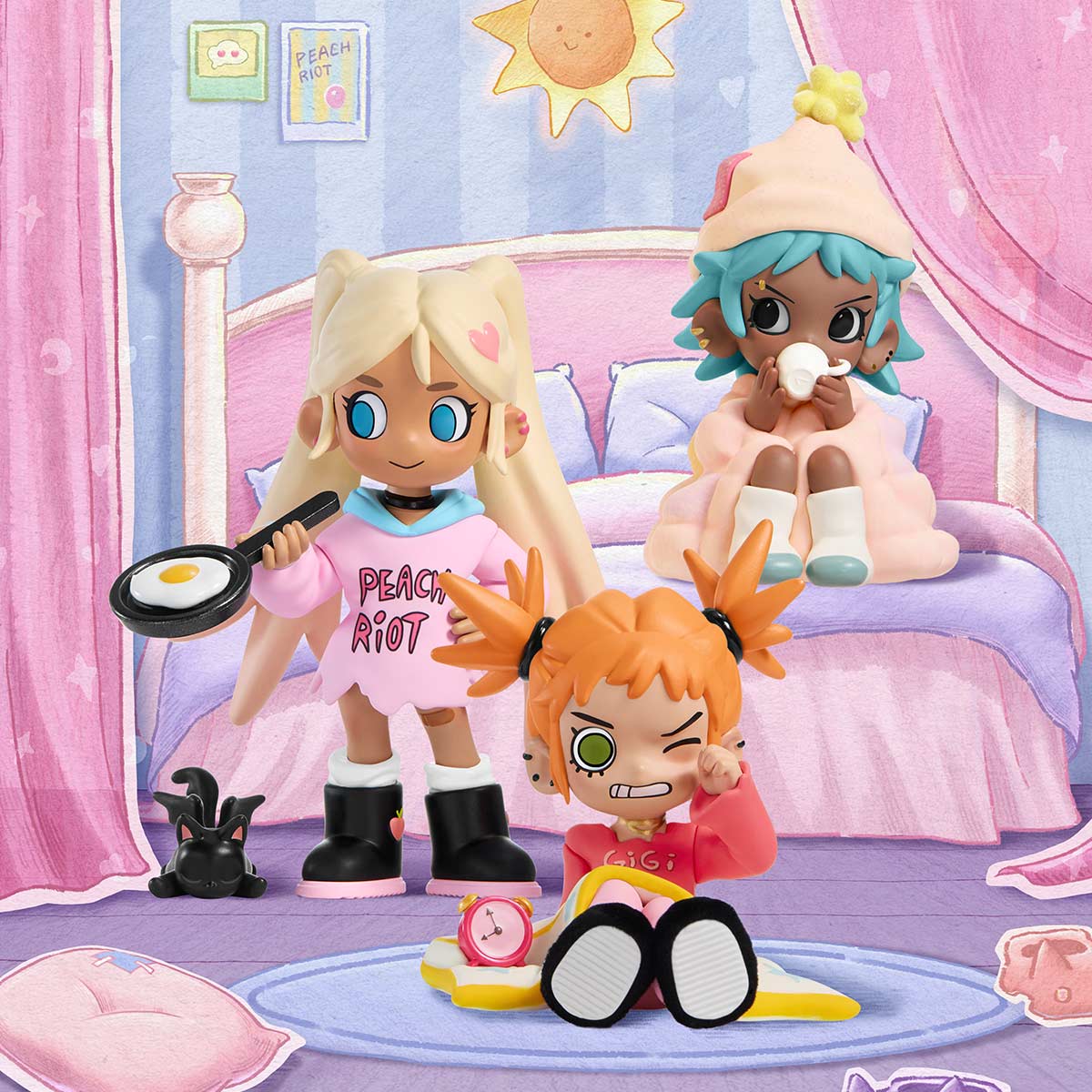 Lil Peach Riot - Sleepover Series Figures