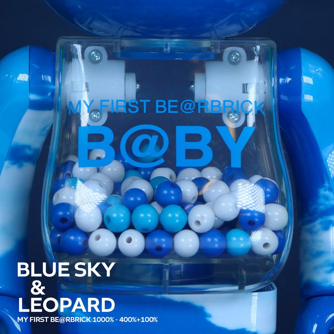 400% + 100% Bearbrick My First Baby (Blue Sky)