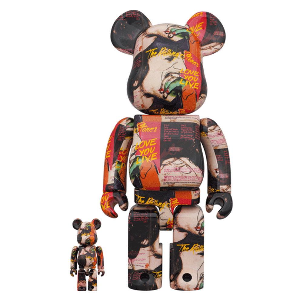 400% + 100% Bearbrick The Rolling Stones Love You Live