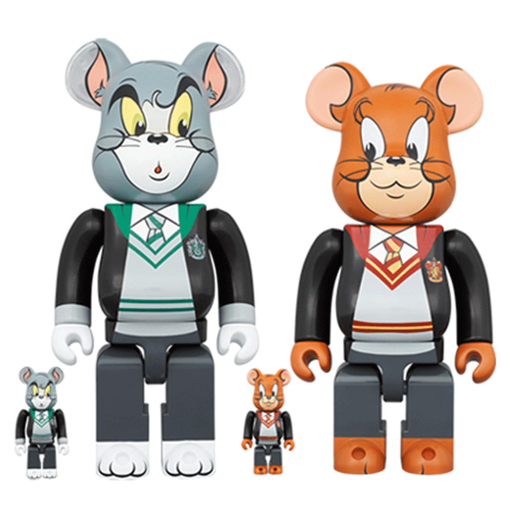 400% + 100% Bearbrick Tom & Jerry in Hogwarts House Robes - MedicomToy 400% + 100% Bearbrick Tom & Jerry in Hogwarts House Robes - MedicomToy