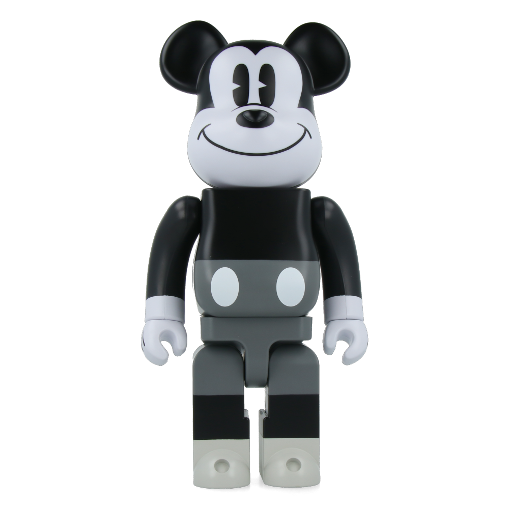 400% & 100% Bearbrick Mickey Mouse Black & White - Mickey Mouse & Friends