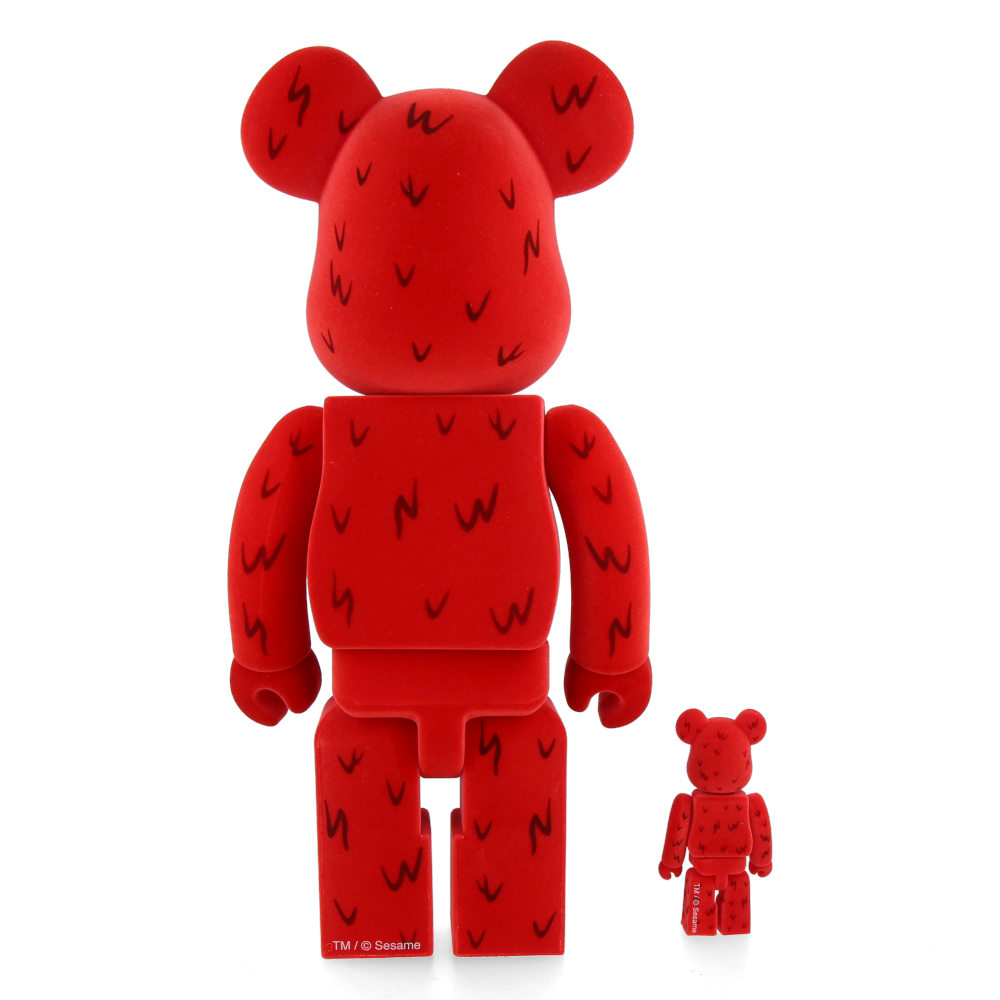 400% + 100% Bearbrick Elmo Flocky Ver.