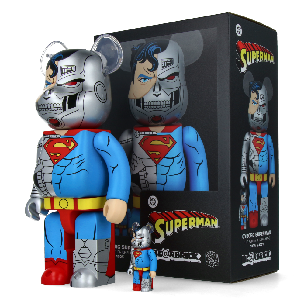 400% + 100% Bearbrick Cyborg Superman (The Return of Superman)
