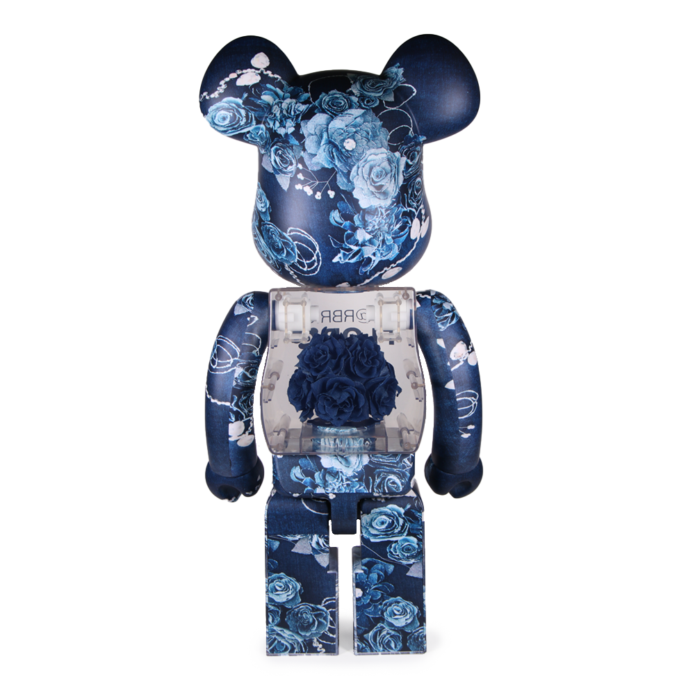 1000% Bearbrick Flora Denim