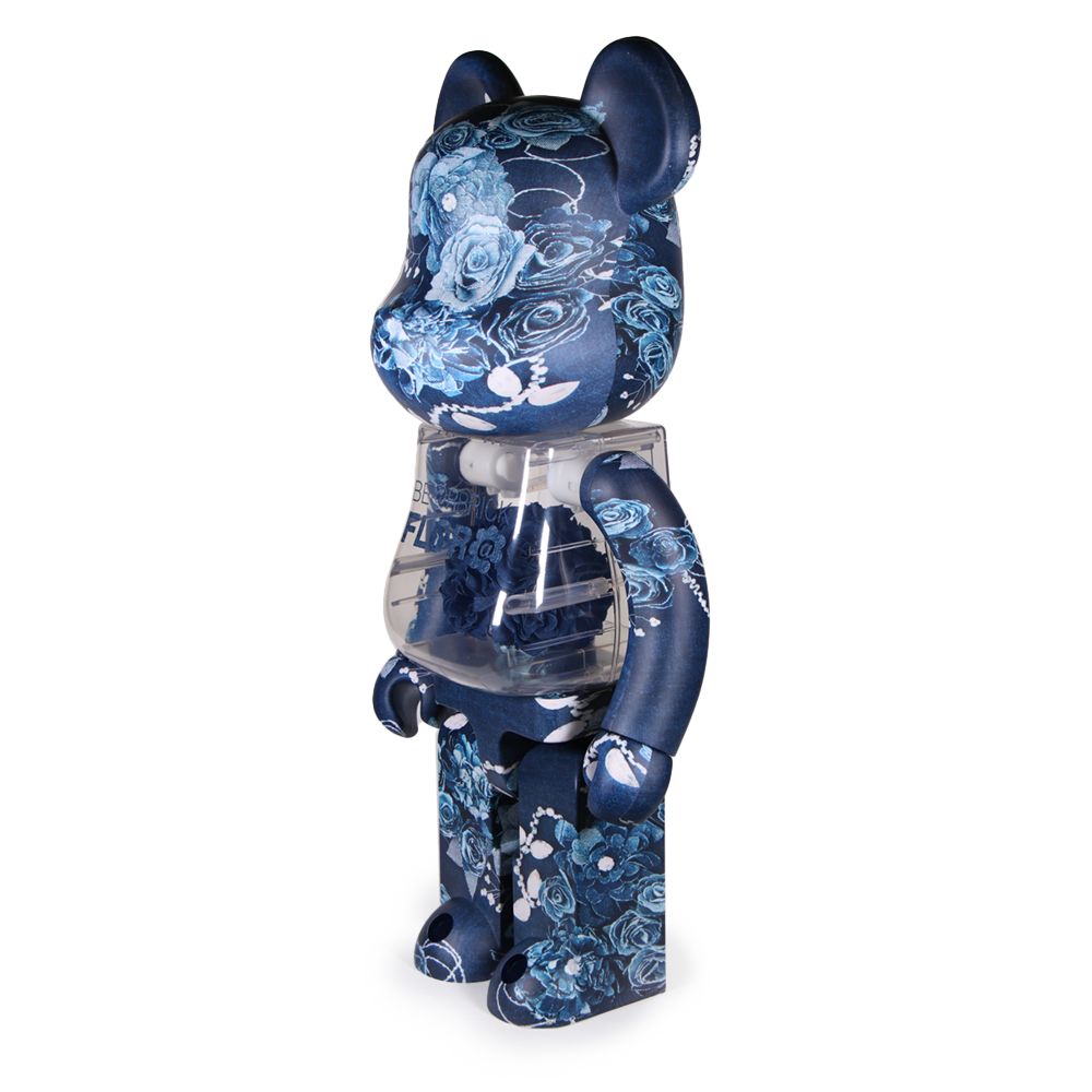 1000% Bearbrick Flora Denim