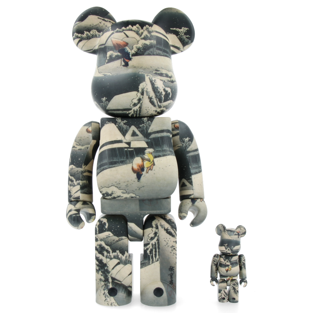 400% + 100% Bearbrick Utagawa Hiroshige - The 53 Stations of the Tokaido-Kambara