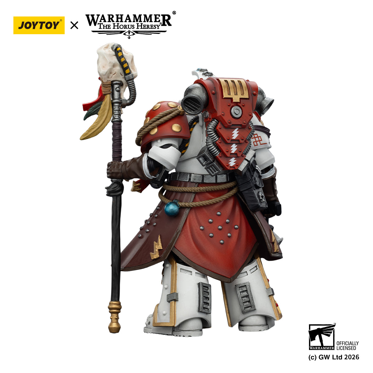 White Scars Stormseer Consul with Force Staff and Bolt Pistol - JOYTOY X WARHAMMER THE HORUS HERESY