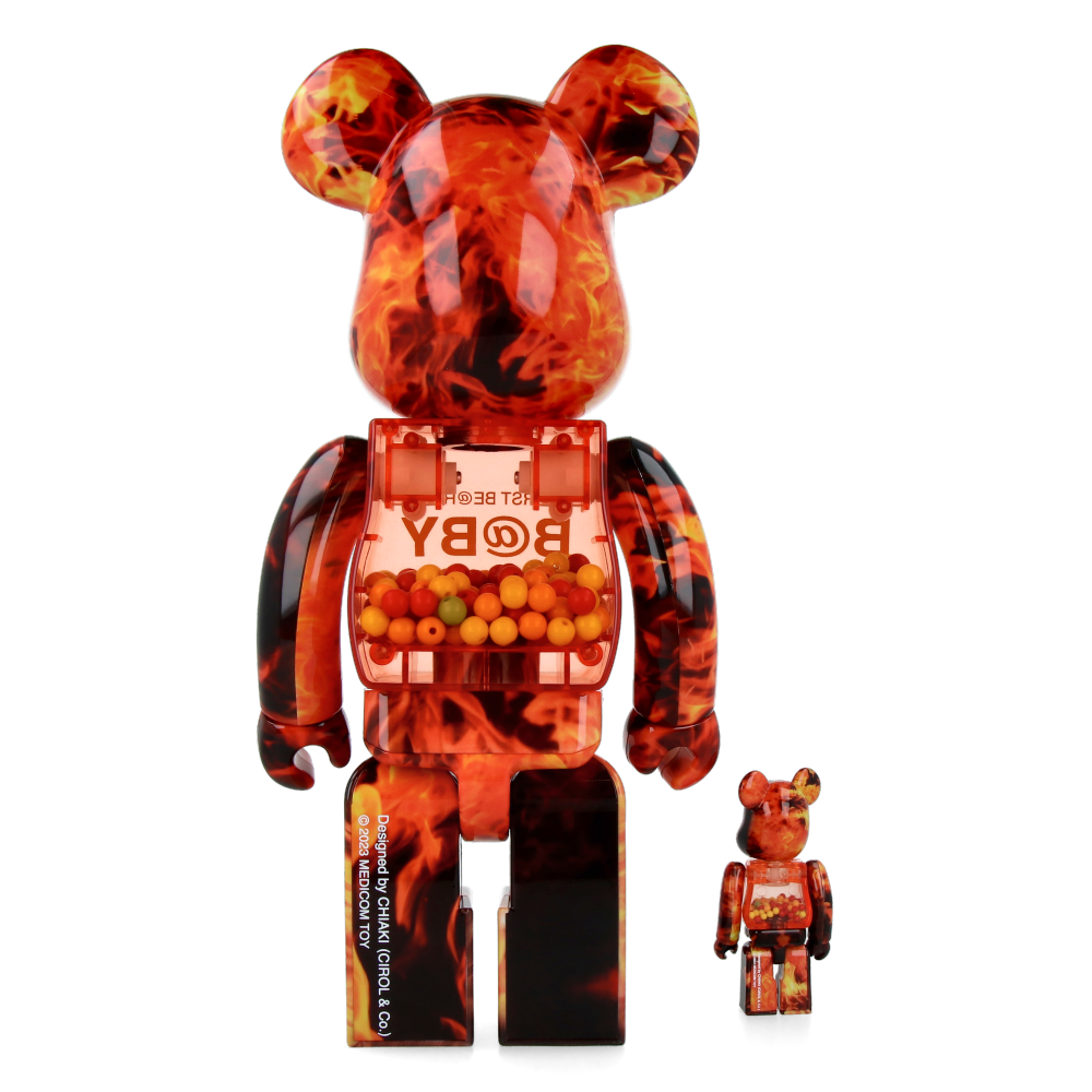 400% + 100% Bearbrick My First Baby Flame