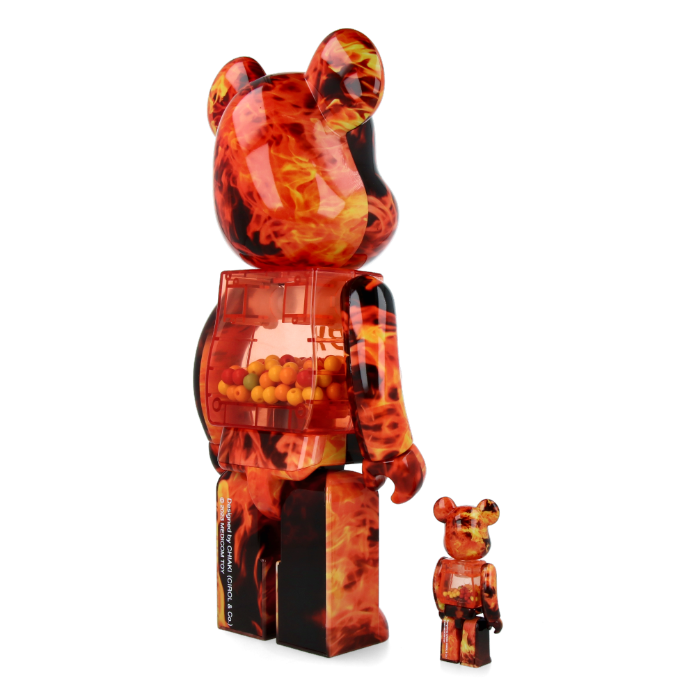 400% + 100% Bearbrick My First Baby Flame