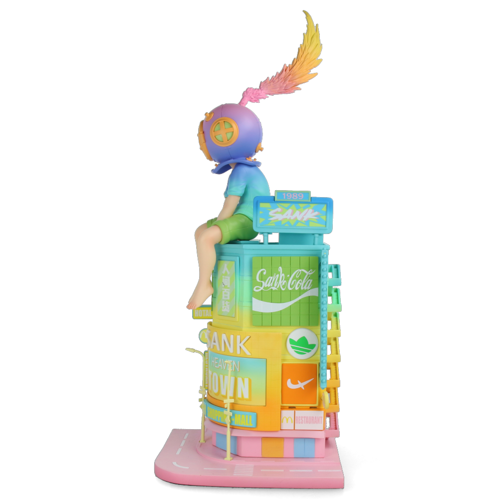 Lonely Colossus Rooftop Boy Colorful Journey
