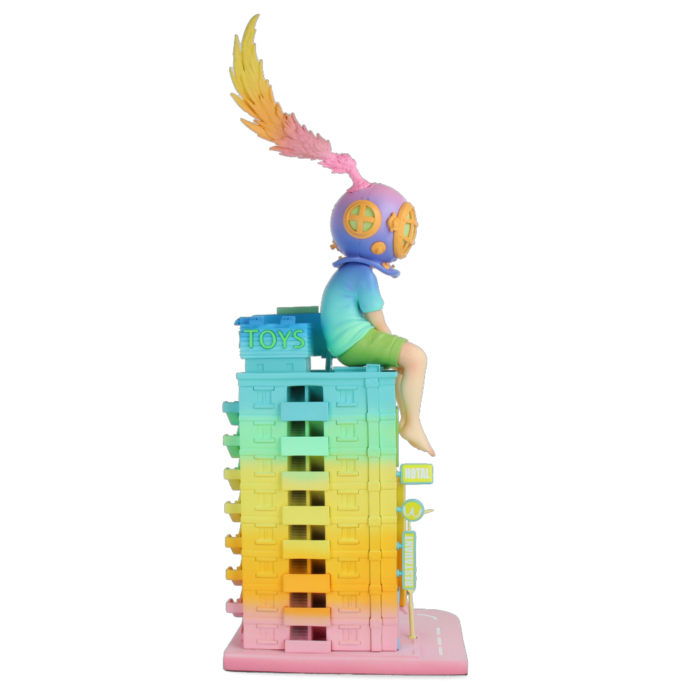 Lonely Colossus Rooftop Boy Colorful Journey