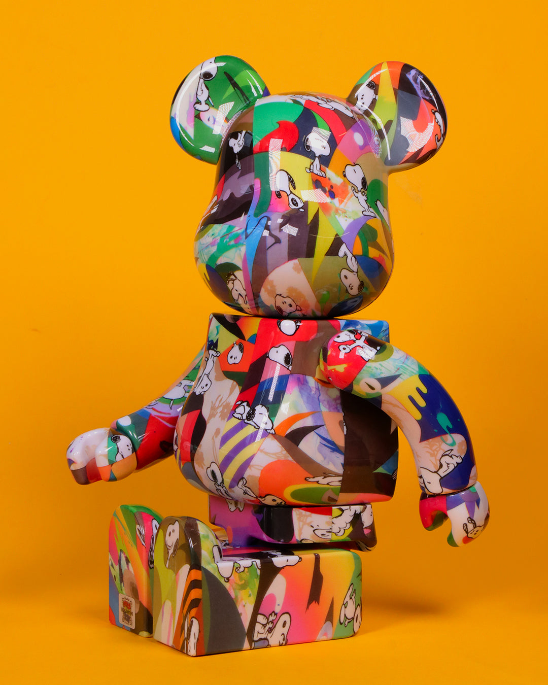 400% + 100% Bearbrick Tomakazu Matsuyama x Peanuts