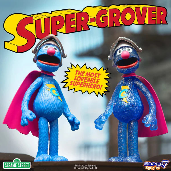 Super Grover (w/CHASE) - Sesame Street ReAction Figures