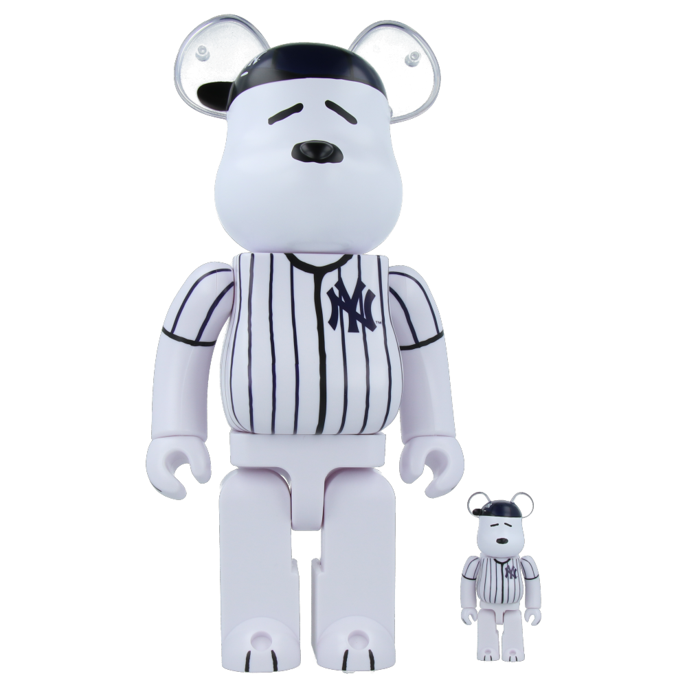 400% + 100% MLB x Peanuts Bearbrick Snoopy (New York Yankees)