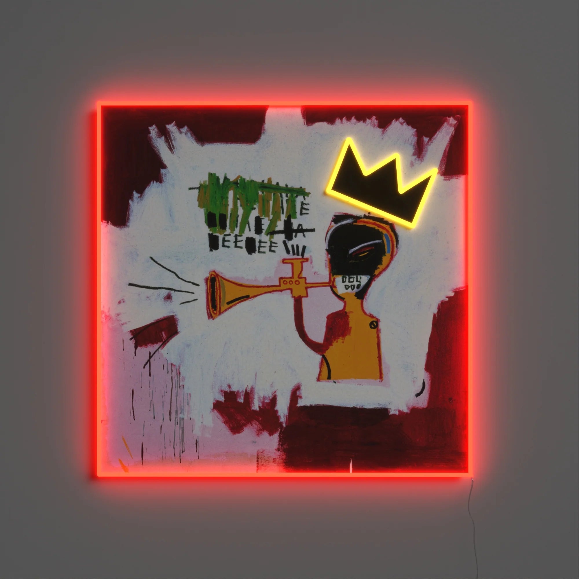 Trumpet Painting YP x Jean Michel Basquiat - Neon LED