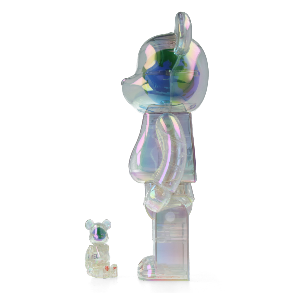 400% + 100% Bearbrick Geo Earth - Medicom Toy x Geo