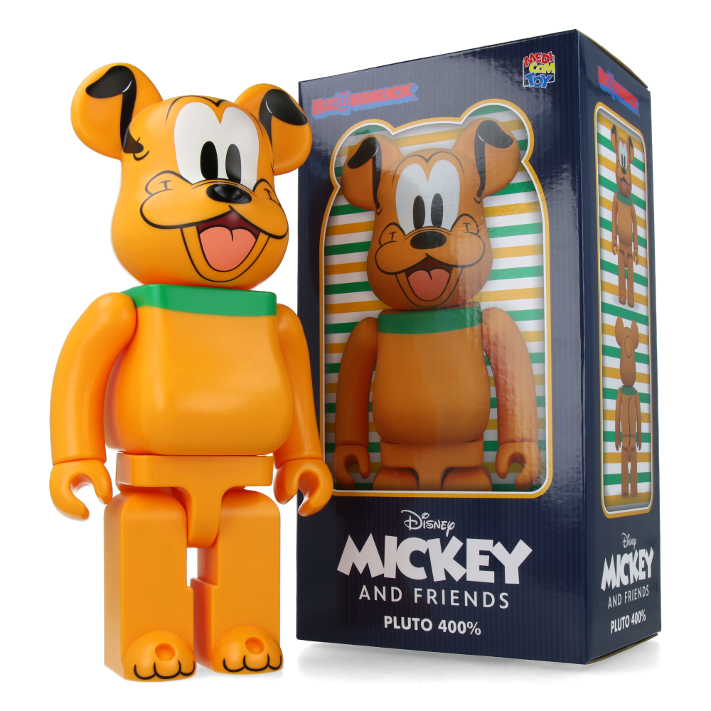 400% Beabrick Pluto (Mickey Mouse & Friends) - Disney x Medicom Toy Figure