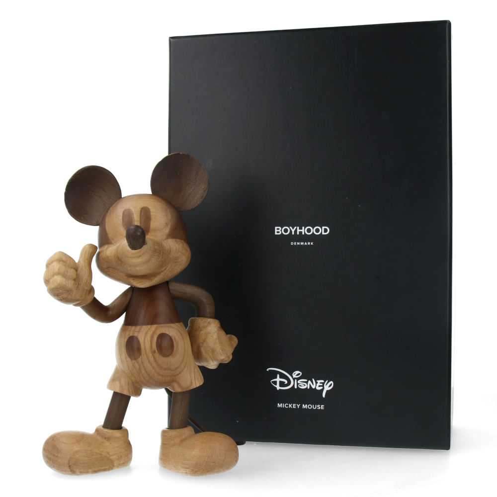 Statue artisanale en bois de Mickey | Vieille Collections Statue artisanale en bois de Mickey | Vieille Collections