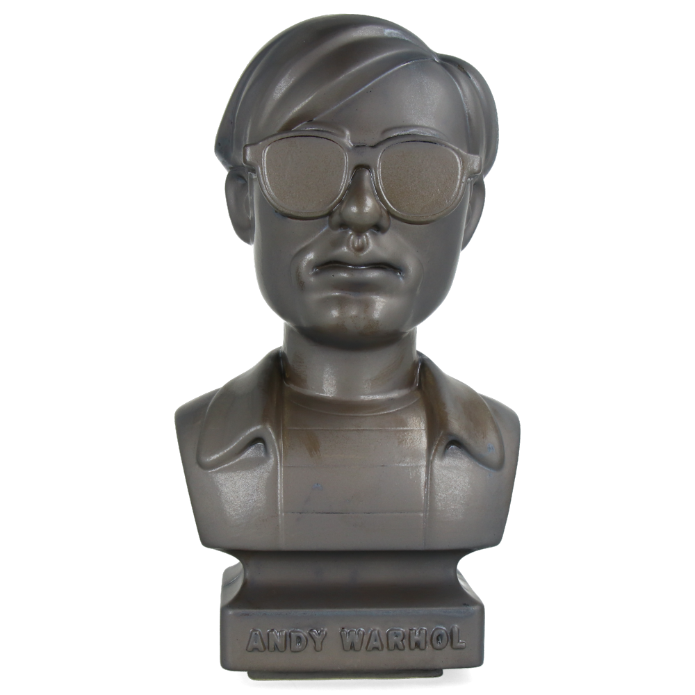 CERAMICK Andy Warhol Bust 60s ASH GOLD