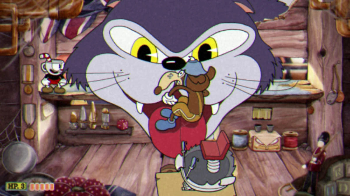 Werner Werman and Katzenwagen - Cuphead