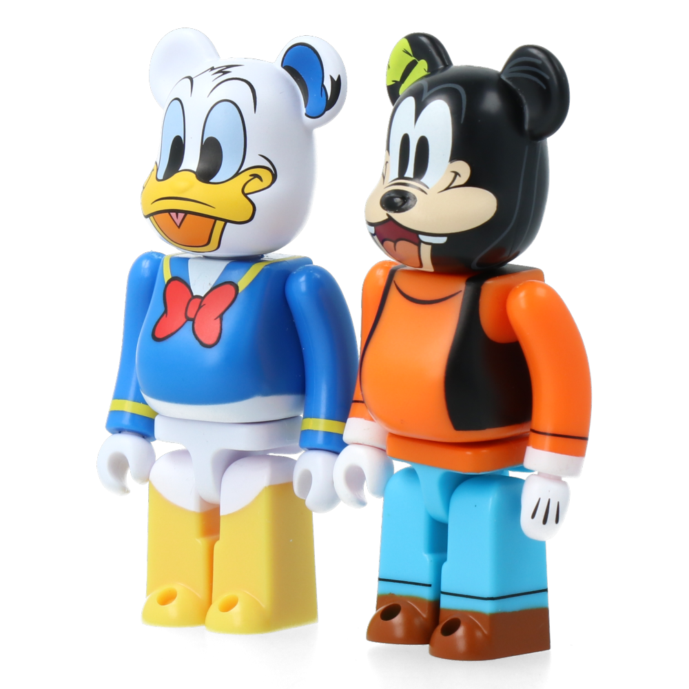 100% Bearbrick Donald Duck et Dingo (2pcs set)