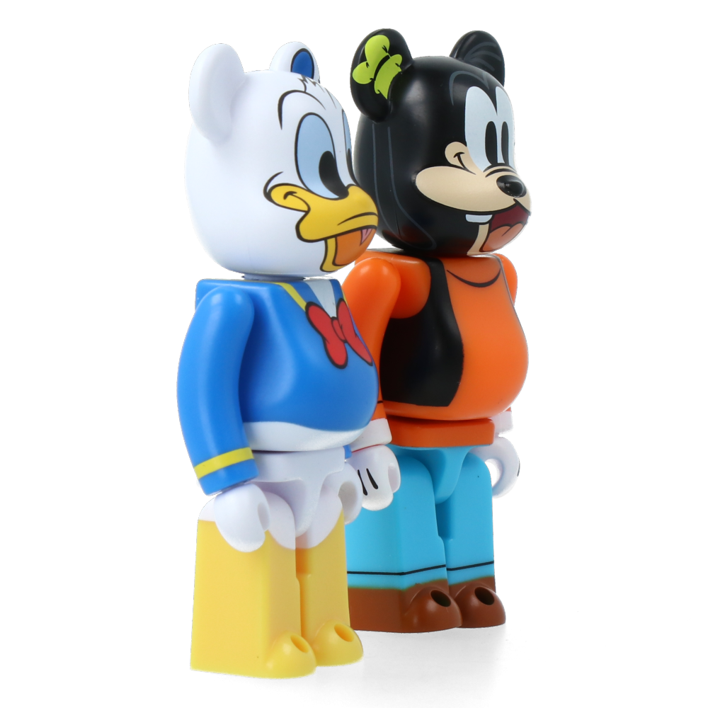 100% Bearbrick Donald Duck et Dingo (2pcs set)