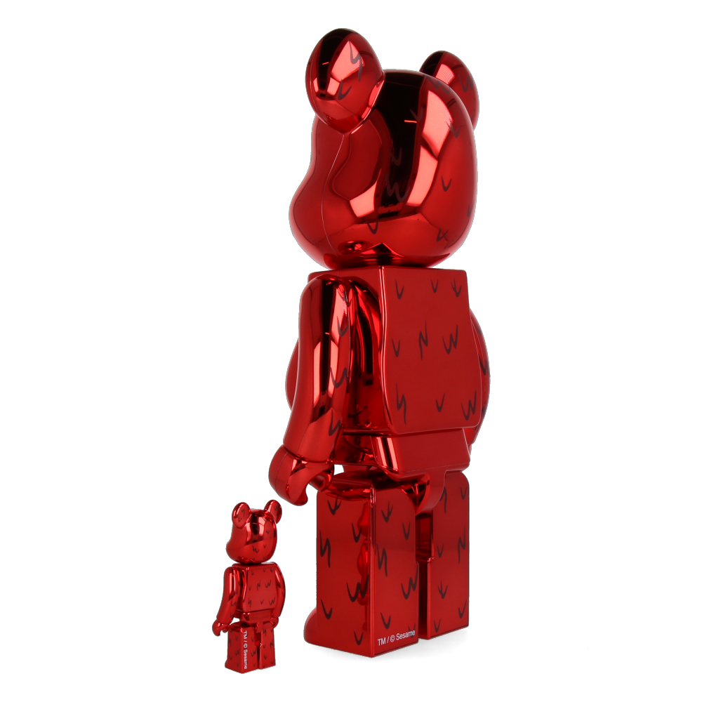 400% + 100% Bearbrick Elmo Chrome Ver.