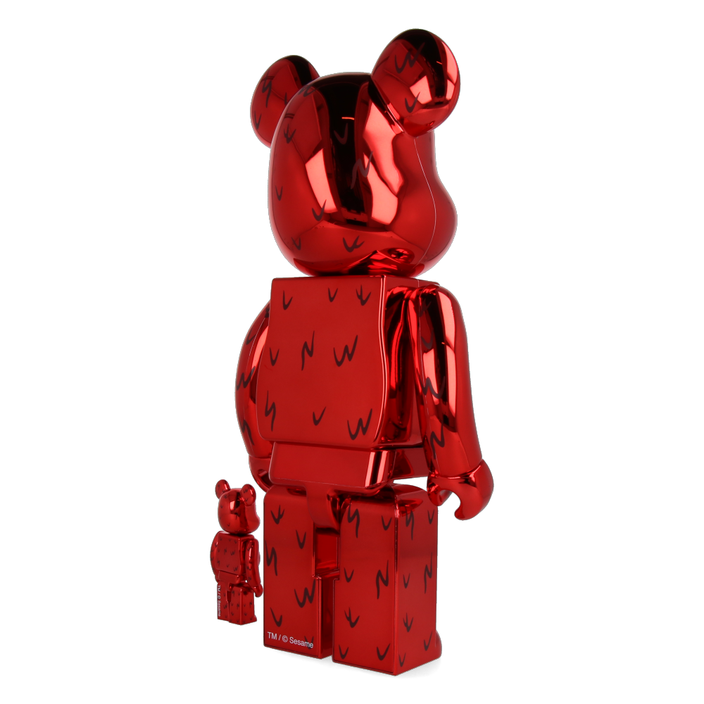 400% + 100% Bearbrick Elmo Chrome Ver.