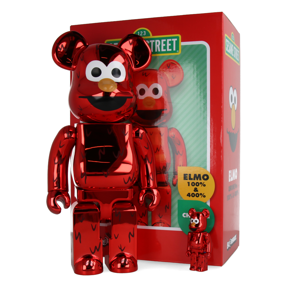 400% + 100% Bearbrick Elmo Chrome Ver.