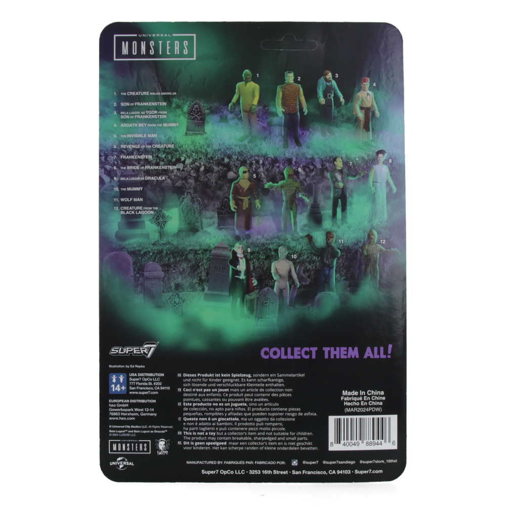 The Invisible Man (Clear) - Universal Monsters ReAction Figures