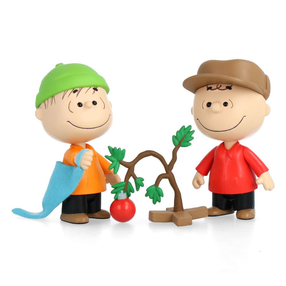Peanuts ReAction Figures Wave 06 (Holiday Box Set) - Charlie Brown with Sad Christmas Tree and Linus