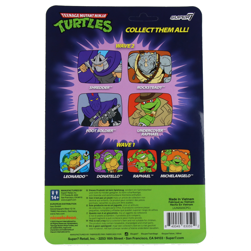 ReAction Figures Wave 08 - Shredder (Cartoon) - TMNT