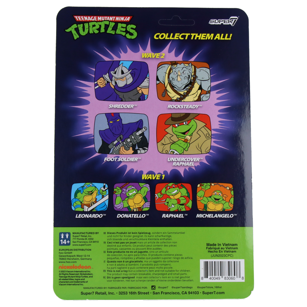 ReAction Figures Wave 08 - Foot Soldier (Cartoon) - TMNT