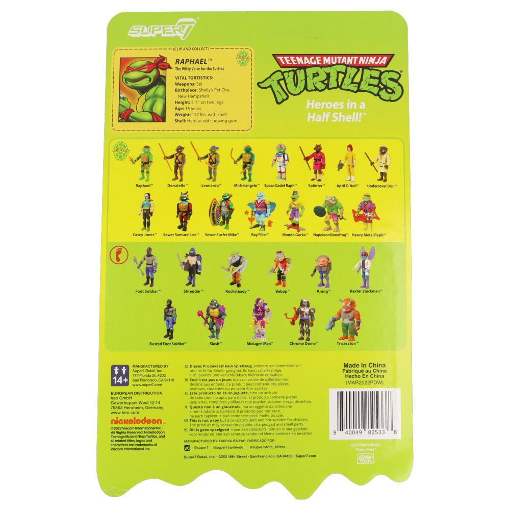 Raphael Mutagen Ooze (Tortues Ninja - TMNT) - ReAction figures