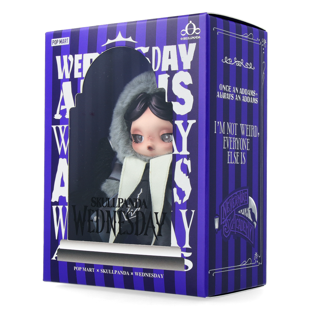 Skullpanda x Wednesday Plush (Nevermore Academy Uniform Version)