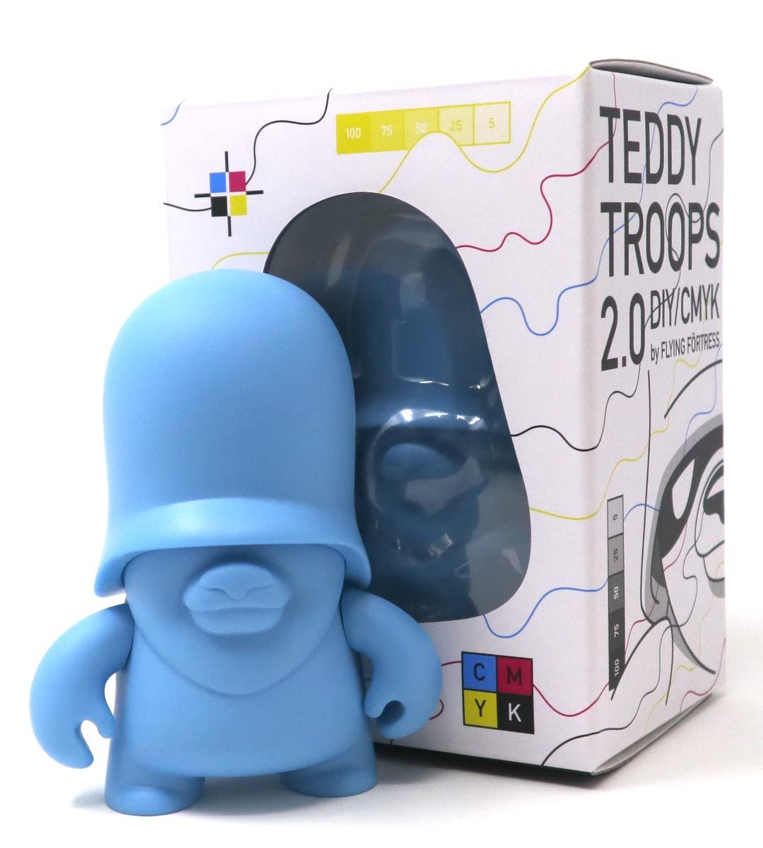 4" Teddy Troops 2.0 DIY/CMYK - Cyan