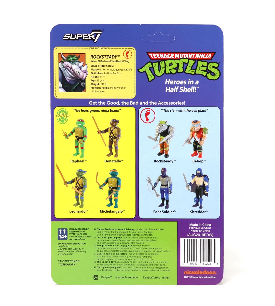 Rocksteady (Tortues Ninja - TMNT) - ReAction figure