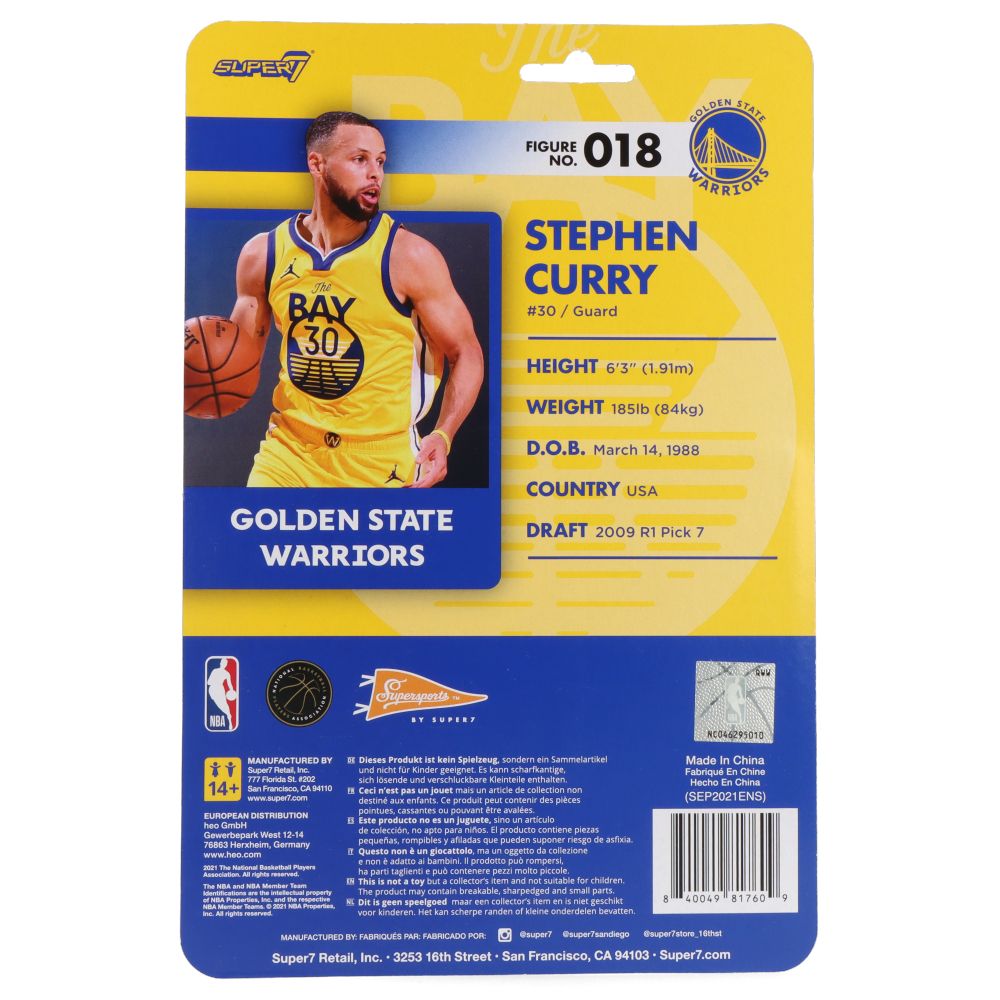 Stephen Curry (Warriors Yellow Statement) - ReAction figure