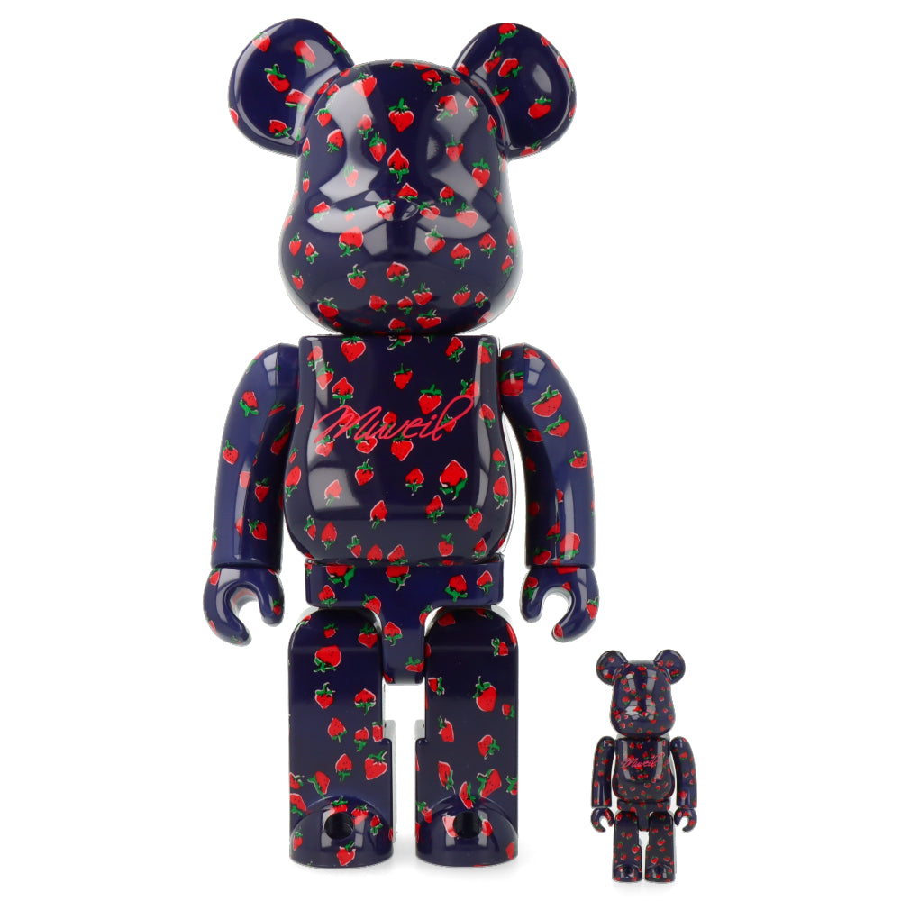 400% + 100% Bearbrick Muveil Strawberry