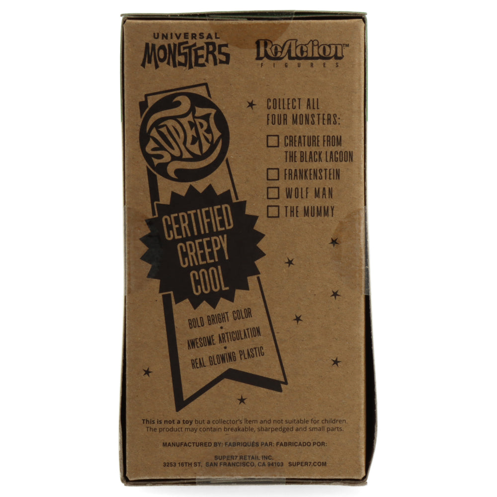 Universal Monsters Frankenstein Glow in The Dark Costume Colors - ReAction figure